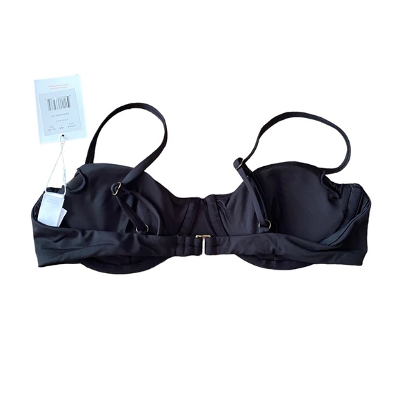NWT Andie The Bermuda Underwire Bikini Top Black Small - Picture 2 of 4